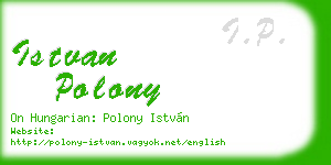 istvan polony business card