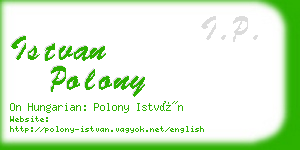 istvan polony business card